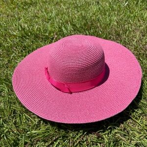 Defacto Pink Wide-Brimmed Sun Hat / beach hat / summer hat